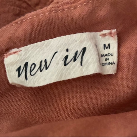 New In Bohemian Rust Sleeveless Tiered Mini Dress M - Picture 9 of 11